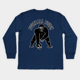 Football Tough Gorilla Football Fan Kids Long Sleeve T-Shirt